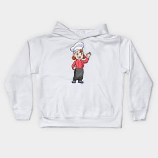 Chef with Cooking apron Kids Hoodie